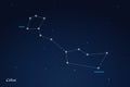 Cetus Constellation with Star Names in Night Sky Royalty Free Stock Photo
