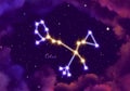 Illustration image of the constellation cetus Royalty Free Stock Photo
