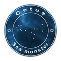 Cetus Star Constellation, Whale Constellation Royalty Free Stock Photo