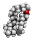 Cetyl myristoleate food supplement molecule. 3D rendering.  Cetylated fatty acid that may have anti-inflammatory properties. Atoms Royalty Free Stock Photo