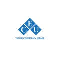 CEU letter logo design on BLACK background. CEU creative initials letter logo concept. CEU letter design.CEU letter logo design on Royalty Free Stock Photo