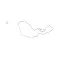 Ceuta outline map Royalty Free Stock Photo