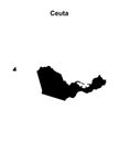 Ceuta outline map Royalty Free Stock Photo