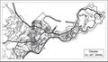 Ceuta Spain City Map iin Black and White Color. Outline Map Royalty Free Stock Photo