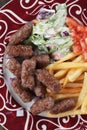 Cevapcici, bosnian minced meat kebab Royalty Free Stock Photo