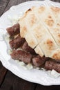 Cevapcici, bosnian minced meat kebab Royalty Free Stock Photo