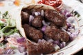 Cevapcici, bosnian minced meat kebab Royalty Free Stock Photo