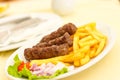 Cevapcici with chips Royalty Free Stock Photo