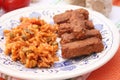 Cevapcici with Rice Royalty Free Stock Photo