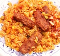 Cevapcici with rice Royalty Free Stock Photo
