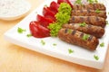 Cevapcici Cevapi Kebab S kinless Sausage Pickled Capsicum