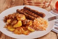 Cevapi, cevapcici, Balkan minced meat kebab Royalty Free Stock Photo