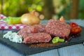 Cevapi - minced meat with spices ready for the grill Royalty Free Stock Photo