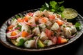 Ceviche from Peru food photography - made with Generative AI tools