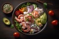 Ceviche from Peru food photography - made with Generative AI tools