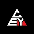 CEY triangle letter logo design with triangle shape. CEY triangle logo design monogram. CEY triangle vector logo template with red Royalty Free Stock Photo