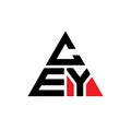 CEY triangle letter logo design with triangle shape. CEY triangle logo design monogram. CEY triangle vector logo template with red Royalty Free Stock Photo