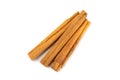 Ceylon cinnamon.Cinnamon sticks isolated on white background. Royalty Free Stock Photo
