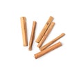 Ceylon Cinnamon Isolated, Cinnamomum Verum Bark, Zeylanicum, Real Original Cinnamon Sticks Royalty Free Stock Photo