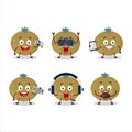 Ceylon gooseberry cartoon character are playing games with various cute emoticons