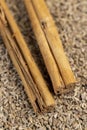 Ceylon real cinnamon with anise seeds Royalty Free Stock Photo