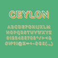 Ceylon vintage 3d vector alphabet set