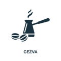 Cezva icon. Monochrome simple element from fortune teller collection. Creative Cezva icon for web design, templates