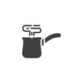 Cezve turkish coffee vector icon Royalty Free Stock Photo