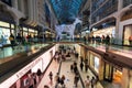 CF Toronto Eaton Centre during christmas decoration. Crowd people shopping here Royalty Free Stock Photo