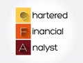 CFA Ã¢â¬â Chartered Financial Analyst acronym, business concept background