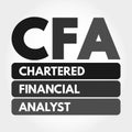 CFA - Chartered Financial Analyst acronym