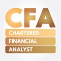 CFA - Chartered Financial Analyst acronym