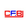 CFB letter logo creative design with vector graphic, CFB Royalty Free Stock Photo