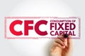 CFC - Consumption of fixed capital acronym with marker, business concept background