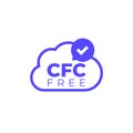 CFC free icon with cloud