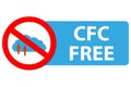 cfc free on white Royalty Free Stock Photo