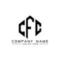 CFC letter logo design with polygon shape. CFC polygon and cube shape logo design. CFC hexagon vector logo template white and Royalty Free Stock Photo