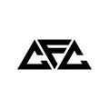 CFC triangle letter logo design with triangle shape. CFC triangle logo design monogram. CFC triangle vector logo template with red Royalty Free Stock Photo