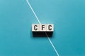 CFC word concept on cubes