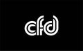CFD Creative Unique Modern Letter Logo Design Royalty Free Stock Photo