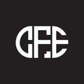 CFE letter logo design on black background. CFE creative initials letter logo concept. CFE letter design Royalty Free Stock Photo