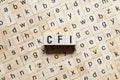 CFI - Copied For Information word concept on cubes Royalty Free Stock Photo