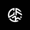 CFK letter logo design on white background. CFK creative initials letter logo concept. CFK letter design Royalty Free Stock Photo