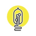 CFL bulb isolated vector icon