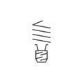 CFL bulb related vector linear icon