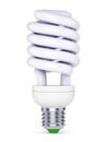 CFL bulb on white background Royalty Free Stock Photo