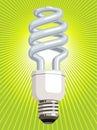 CFL Light Bulb with green background