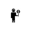 Cfo black icon concept. Cfo flat vector symbol, sign, illustration.