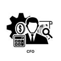 CFO icon. Chief financial officer isolated on background