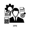 CFO icon. Chief financial officer isolated on white background